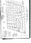This image depicts a rotated, vintage map or plan layout of a residential area titled "south ashland hills" in Henderson NC, featuring parcels of land numbered and arranged along winding streets, with annotations and
