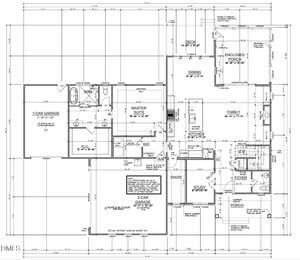 Black-and-white architectural floor plan of a single-story house showing labeled rooms, including a master suite, family room, kitchen, dining area, study, porch, two garages, and other spaces with measurements.