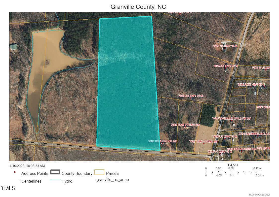 . Sam Young Road, Oxford, NC 27565