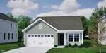 Charming single-story suburban house at 190 Buckthorn Drive, Youngsville, with light green siding, white trim, a dark gray roof, and attached two-car garage. Neatly landscaped yard with shrubs and a tree; partly cloudy sky in the background.