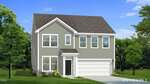 Located at 120 Thompson Pond Road in Franklinton, this two-story suburban house features gray siding, white trim, a dark shingle roof, black front door, and a white double garage surrounded by lush grass and trees under a clear blue sky.