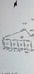 A black-and-white survey map showing four numbered land plots (1 to 4), labeled measurements, boundary lines, and S.R. #1718 (Rock Spring Church Road) below the plots near Creedmoor. Plot 22 appears above the group. North arrow is positioned at the top center.