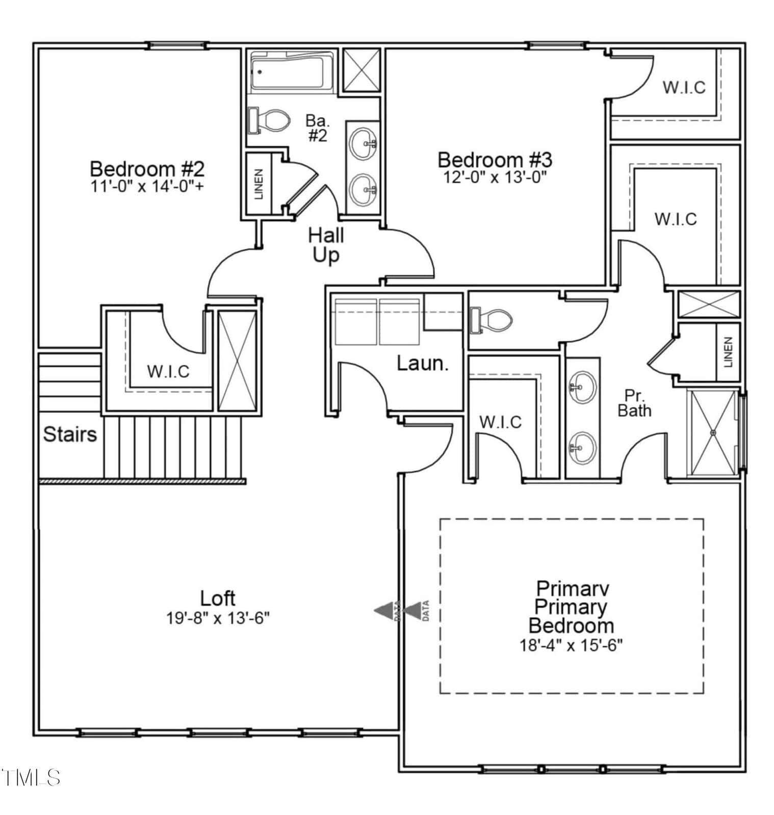 A floor plan of a house.